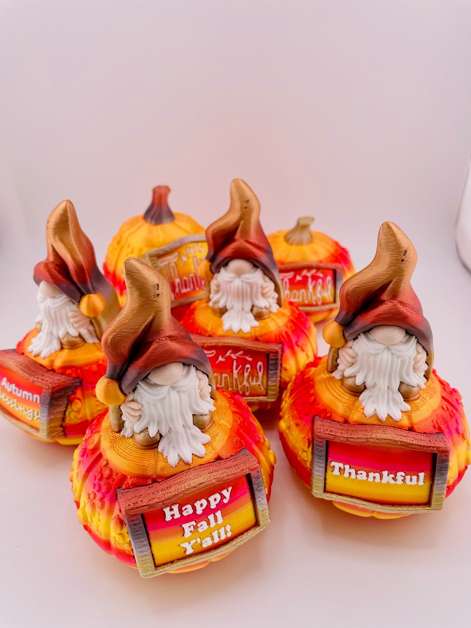 Fall Gnome on a Pumpkin 3d model