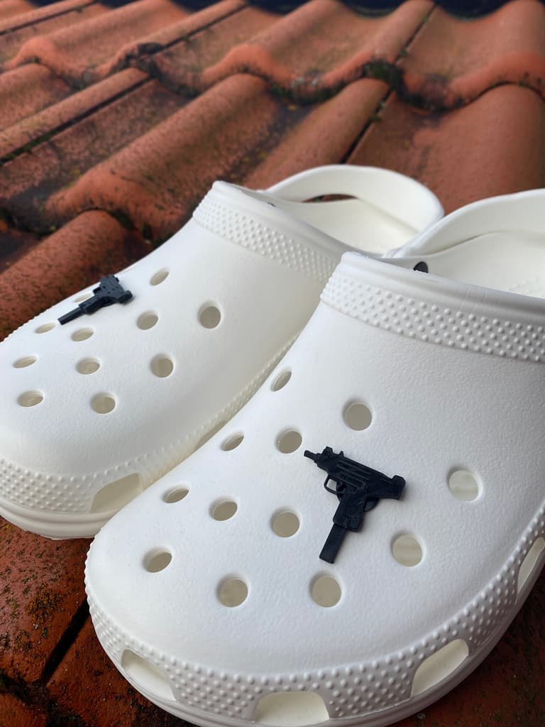 Uzi charm for crocs 3d model