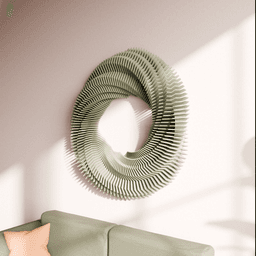 Verdant Blades Wall Sculpture 3d model