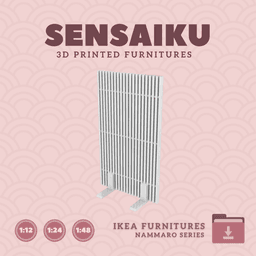 Miniature Replica 13. NAMMARO Privacy screen for Miniature Dollhouse - IKEA - 3D Print Instant Down 3d model