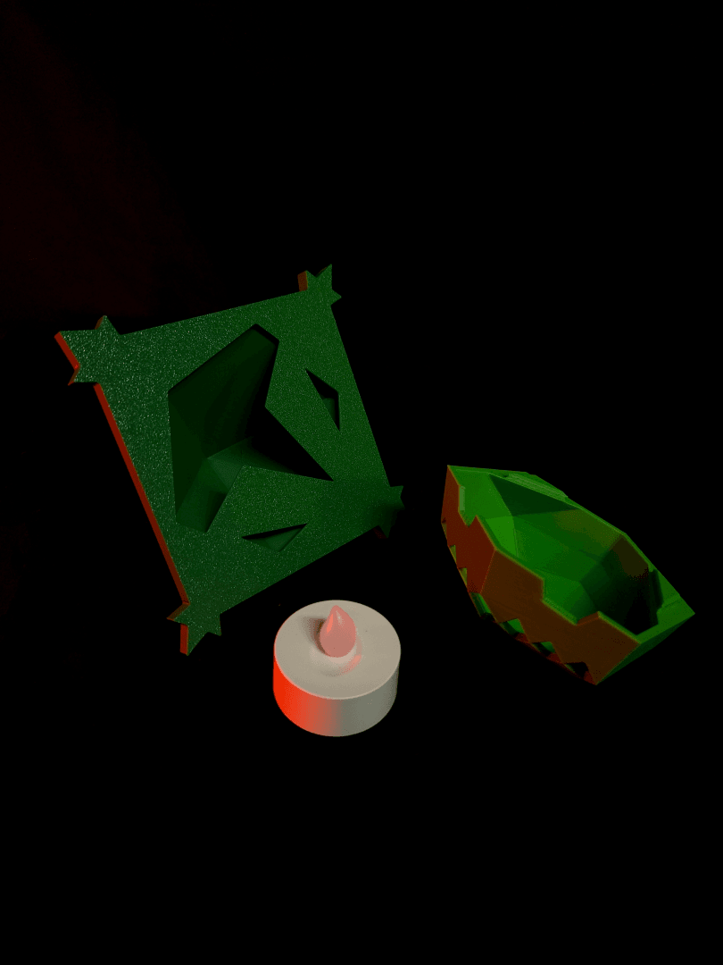 Cacturne Candle - Low Poly Pokemon Lantern 3d model
