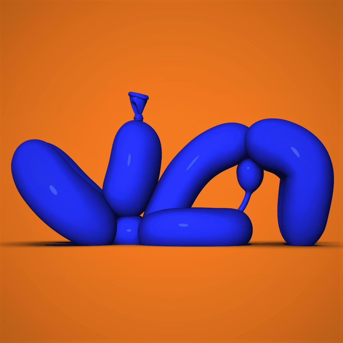 Balloon Doggy Yoga -Bridge Pose 3d model