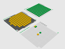 100 Numbered Clovers & Gold Coins, St. Patrick’s Day 3d model