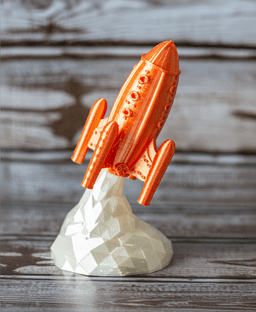 Retro Rocket Ship 3d model