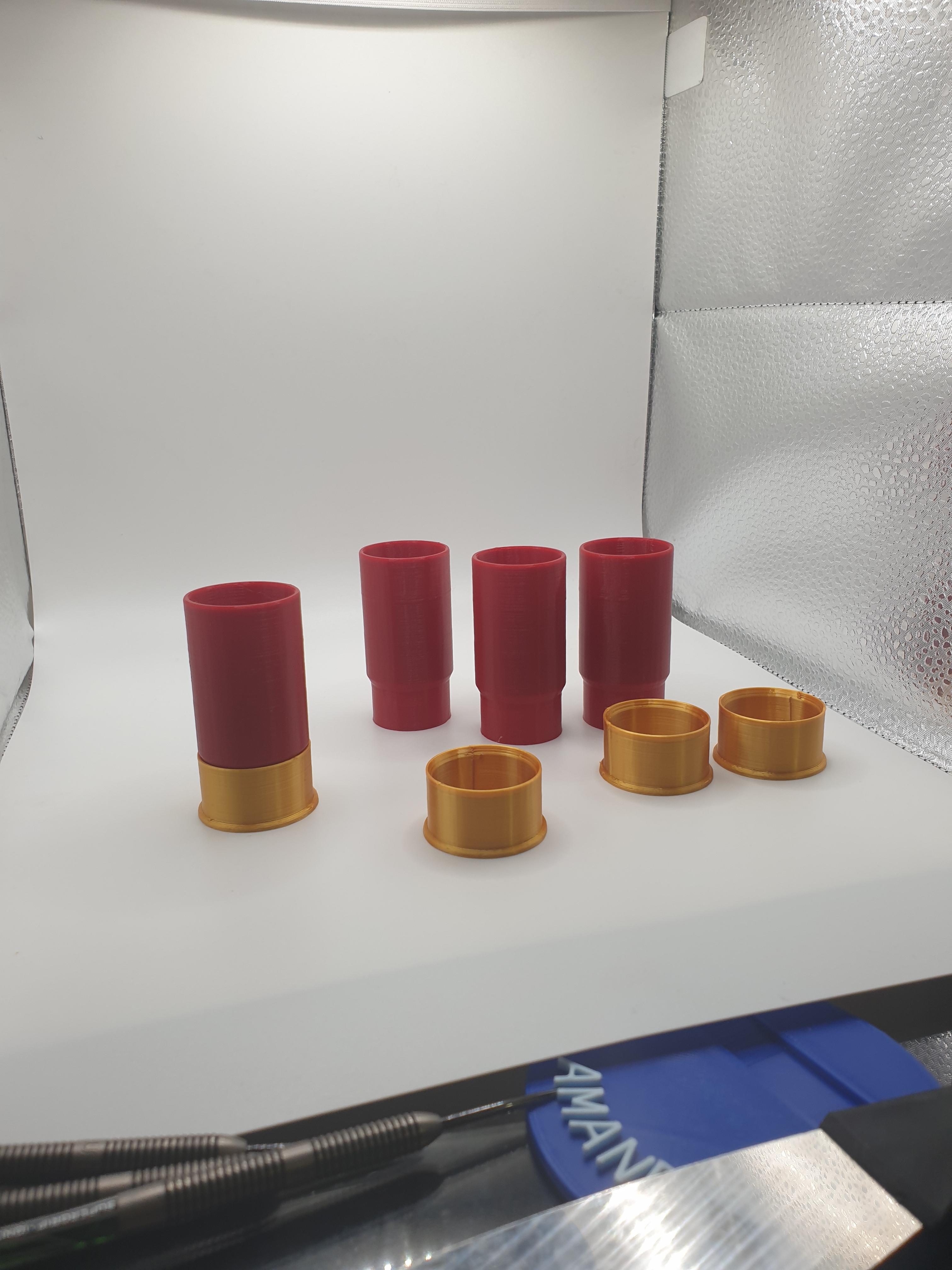12 BORE SHOT GLASSES AND KNUCKLE DUSTER STAND 3d model