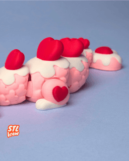 Articulated Dragon Valentine edition - Heart dragon Valenox 3d model