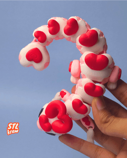 Articulated Dragon Valentine edition - Heart dragon Valenox 3d model
