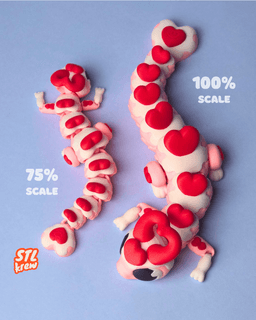 Articulated Dragon Valentine edition - Heart dragon Valenox 3d model