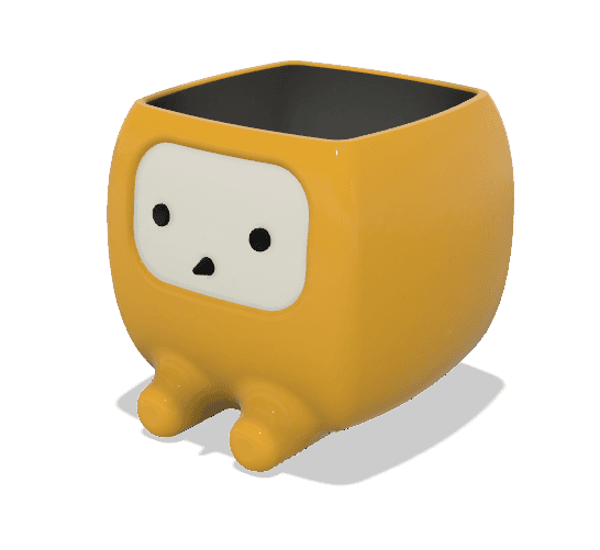 Yellow Cutie Pot 3d model