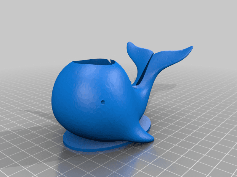Pinksie the Whale Apple Watch Charger with hidden Apple Logo Box 3d model
