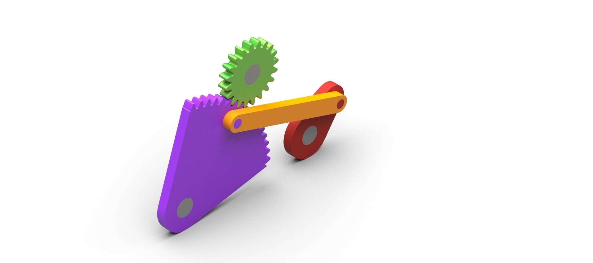 Four Bar Mechanism.igs 3d model