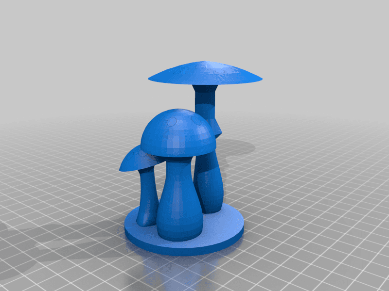 mushrooms multicolor for monoextruder 3d model