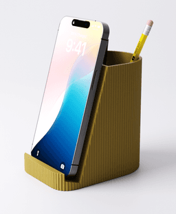 Phone Stand + Pen Holder 3d model