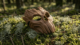 Skullbark Mask - Wood Spirit Fantasy Costume 3d model