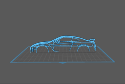 Nissan - GTR Wall Art 3d model