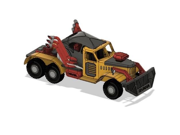 Yellow Zil War Rig - Part 1 Cab/Prime Mover/Tractor 3d model