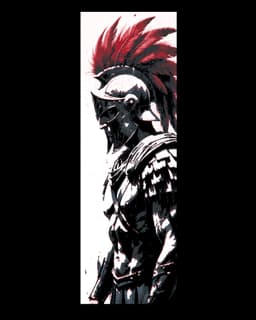 Roman Centurion depiction in rough art style - Set of Bookmarks 3d model