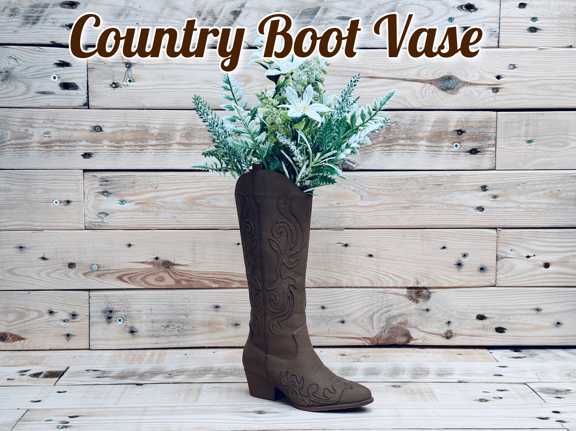 Country Boot Vase 3d model