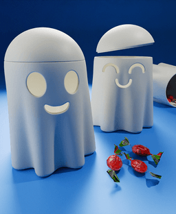 Ghost Halloween Candy Box 3d model