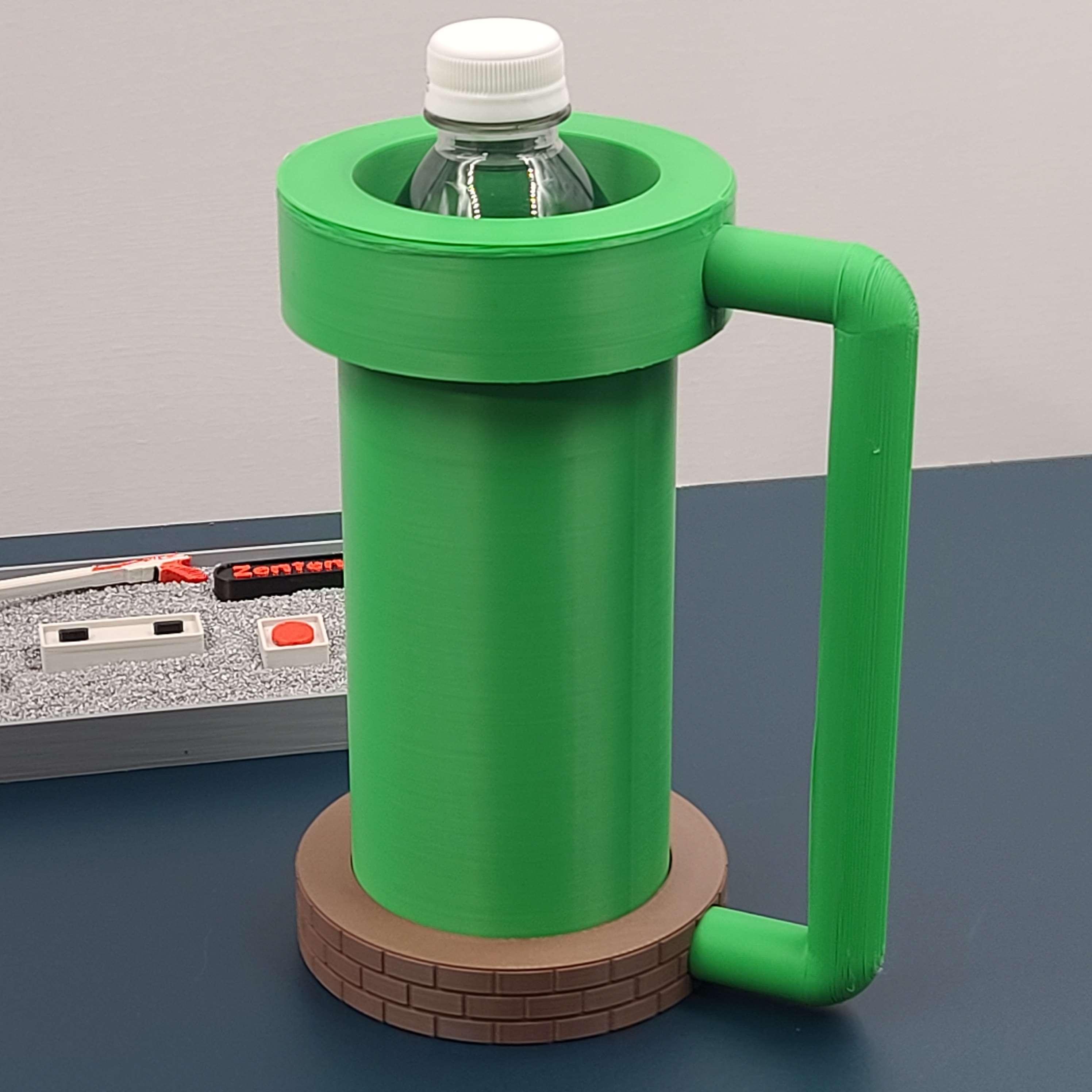 Pipe Coozie - Video Game Inspired Beverage Coozie (Bottle Size) 3d model