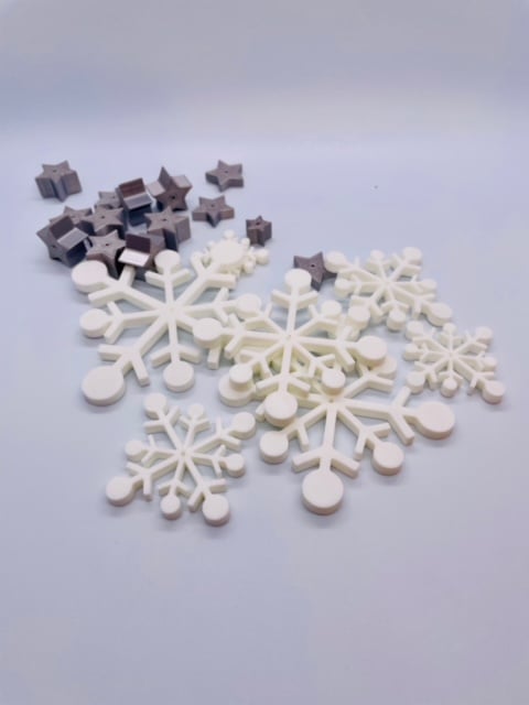 Snowflake Christmas Tree Stacked Ornament 3d model