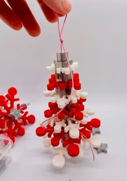 Snowflake Christmas Tree Stacked Ornament 3d model