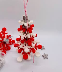 Snowflake Christmas Tree Stacked Ornament 3d model