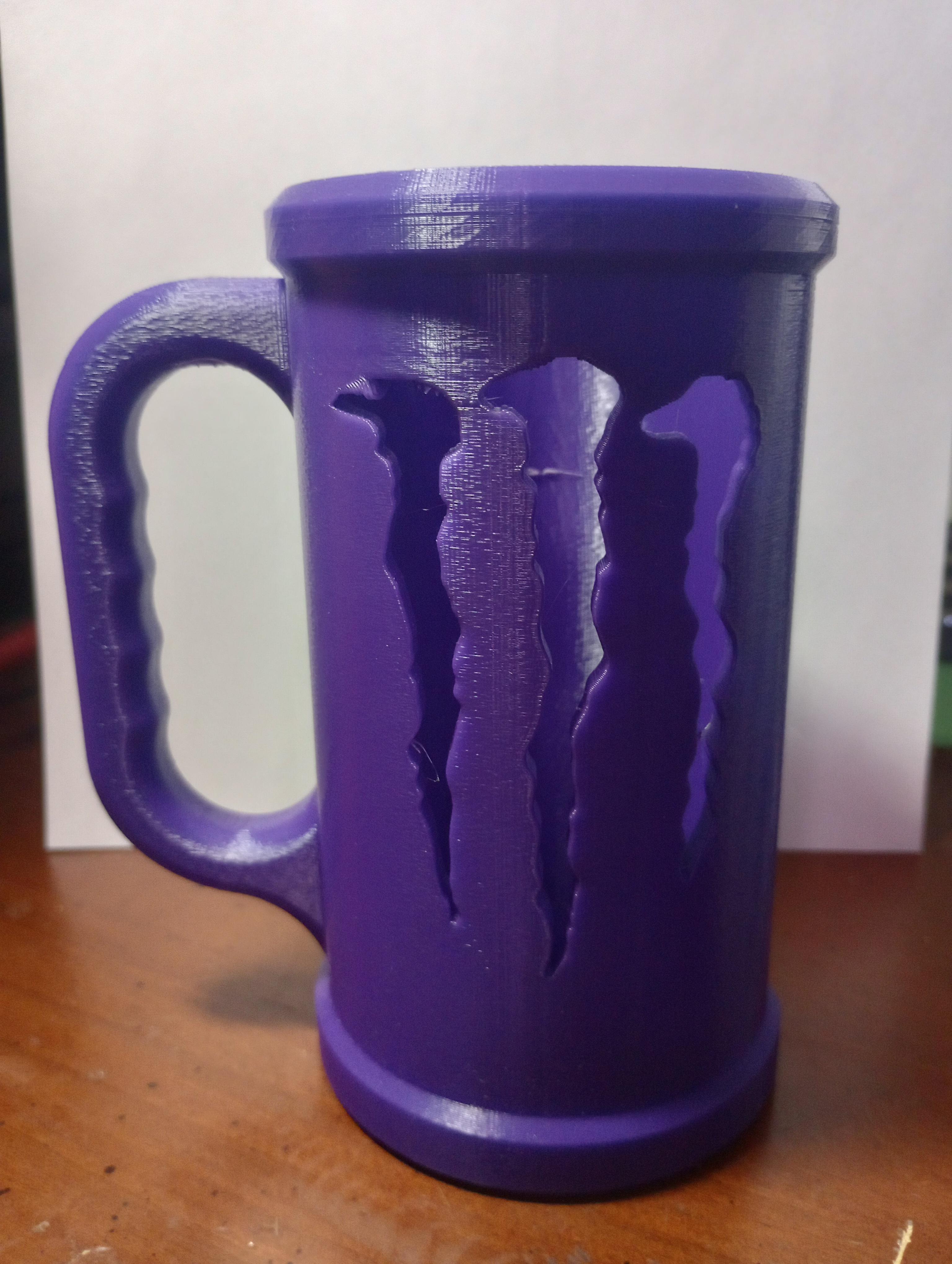 Kyle Cup V5 - NEW DESIGN - Chad Chalice - Stimulant Stein - Monster Energy Drink Can Cup - To match my favorite flavor of Monster! :) - 3d model