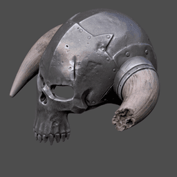 Skull Warrior Helmet wearable /Cosplay 3d model