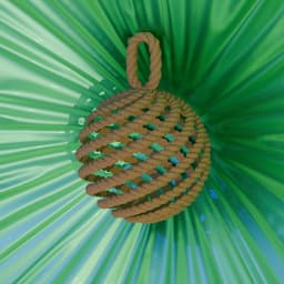 Rope Bauble Christmas Tree Xmas Ornament 3d model