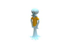 low poly squidward