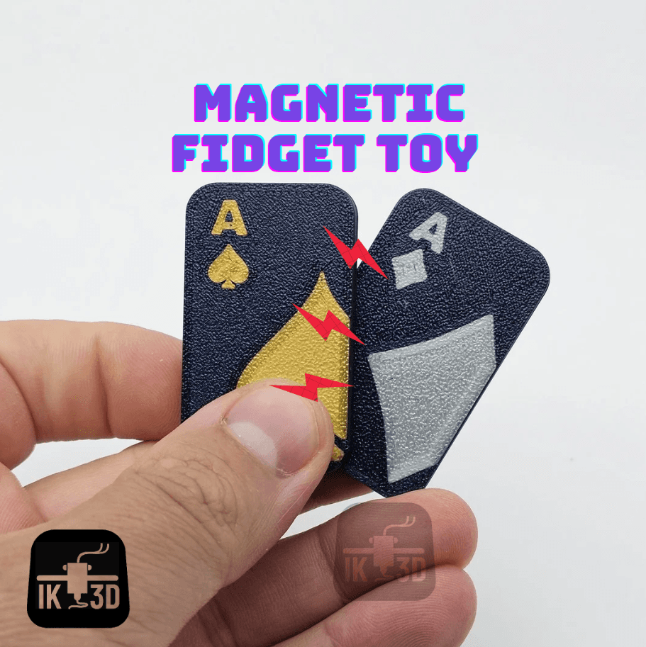 Poker Cards Magnetic Fidget Toy 3d model