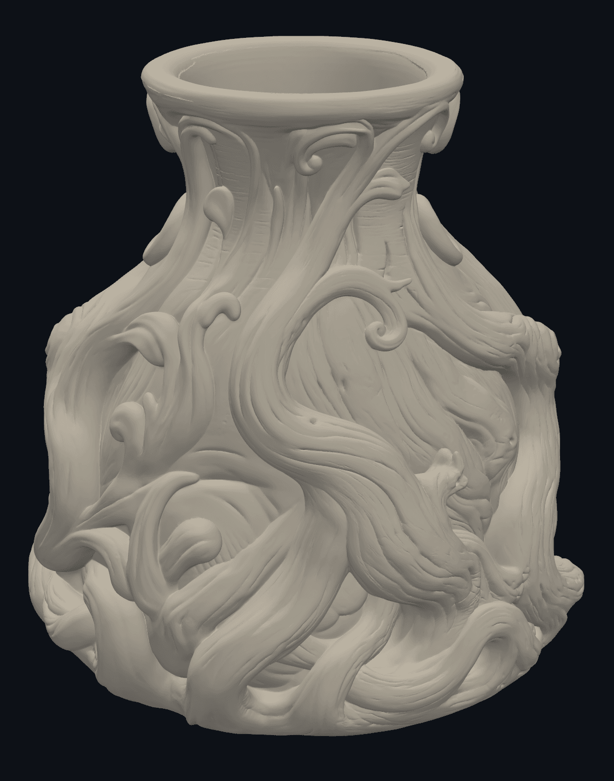 Petite Bonsai Root Vase 3d model