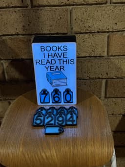 Book counter lightbox 3d model