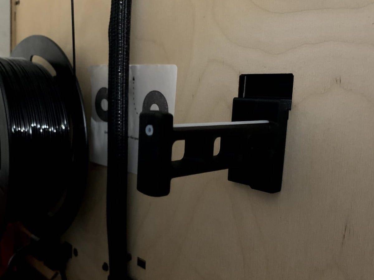 Makerbot Replicator Spool Holder - Holder mounted in Makerbot Replicator mounting slot on rear of printer - 3d model