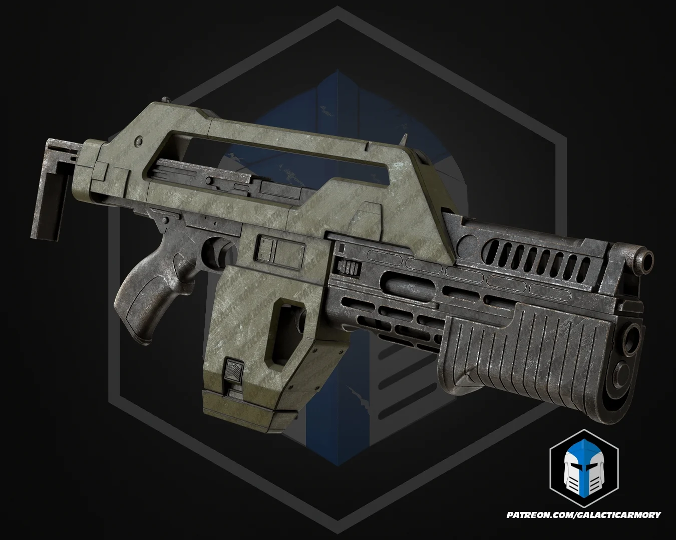 Aliens M41A Pulse Rifle - 3D Print Files 3d model