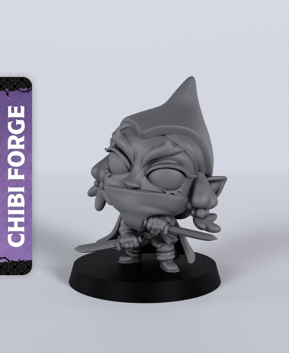 Female Gnome Rogue - With Free Dragon - 5e DnD Inspired for RPG and Wargamers 3d model