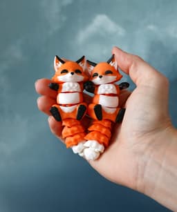 Foxy the Flexi Fox - Magnetic Hand-Holding Companion 3d model