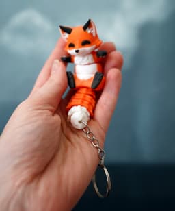 Foxy the Flexi Fox - Magnetic Hand-Holding Companion 3d model