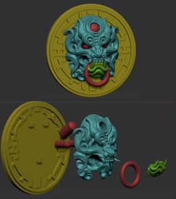 doom theme lamp 3d model