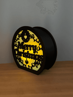 MerryChristmas Lamp 3d model