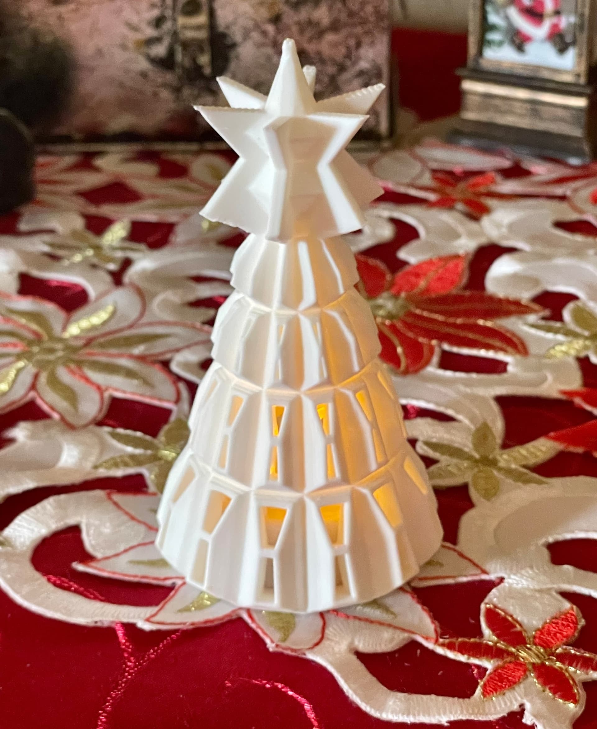 Xmas Tree Star Tealight 3d model