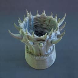 Horror Flower Pot/vase/ worm maw 3d model