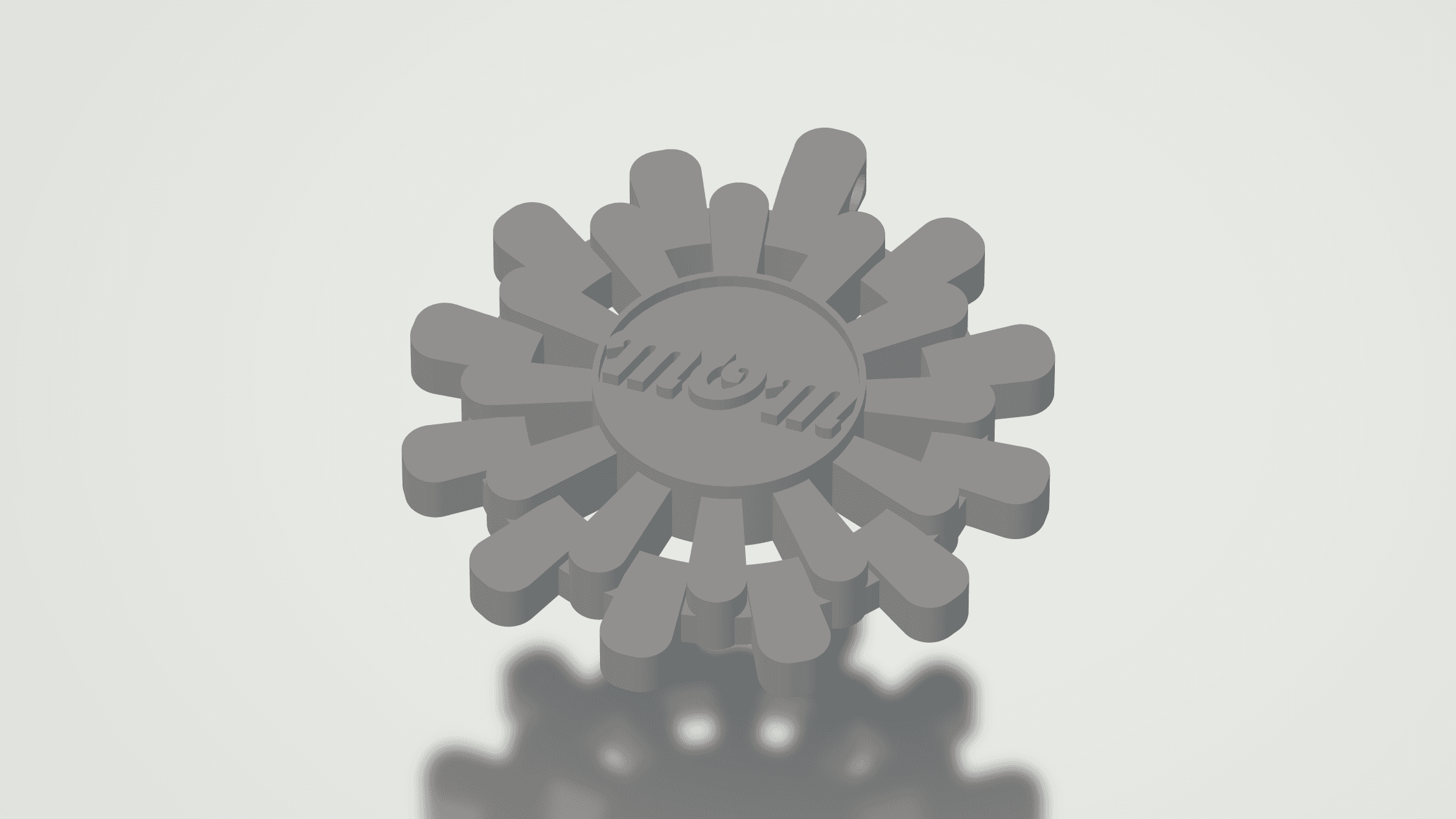 Mom Sun Flower Keychain 3d model