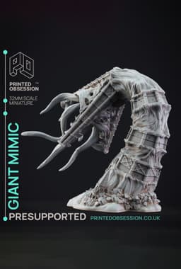 Giant Mimic - Ninja VS Mimics - PRESUPPORTED - Illustrated and Stats - 32mm scale 3d model