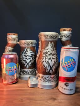 Wolf Pack Can Cozy Dice Tower collection 12oz slim and regular size cans 3d model