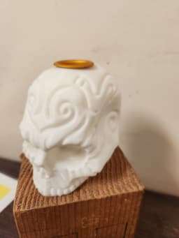 Skull candle holder-Taper candle 3d model