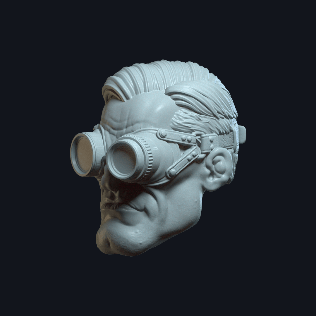 Dex v1 Action Figure Head 3d model