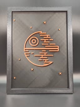 Star Wars Neon Line Art - Death Star 3d model