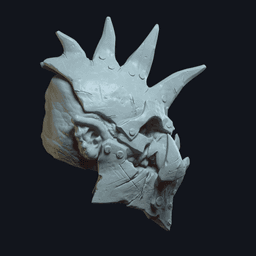 Krogar Ironfang v3 Action Figure Head 3d model